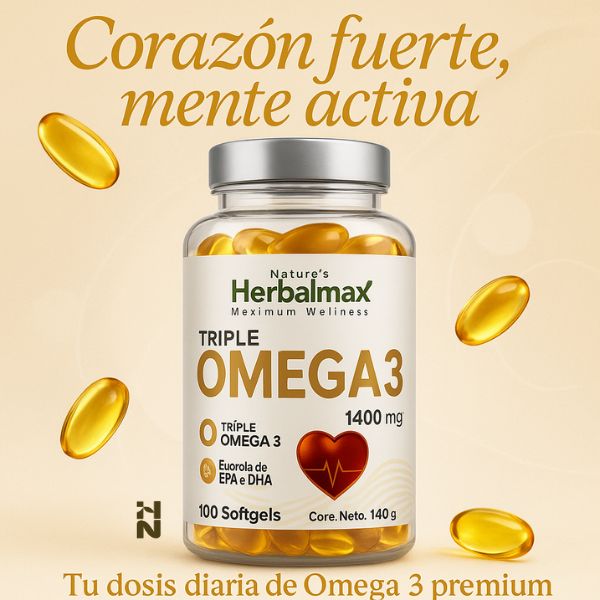 🧠🫀🐟Omega 3 Triple 1400mg Nature’s Herbalmax