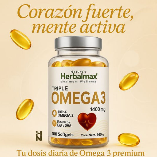🧠🫀🐟Omega 3 Triple 1400mg Nature’s Herbalmax
