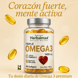 🧠🫀🐟Omega 3 Triple 1400mg Nature’s Herbalmax