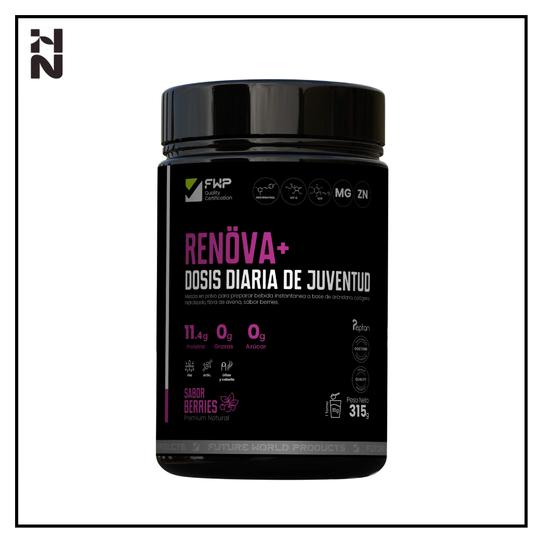 Colágeno Renöva+ Sabor Berries con Vaso Térmico Premium