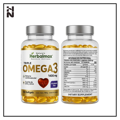 🧠🫀🐟Omega 3 Triple 1400mg Nature’s Herbalmax