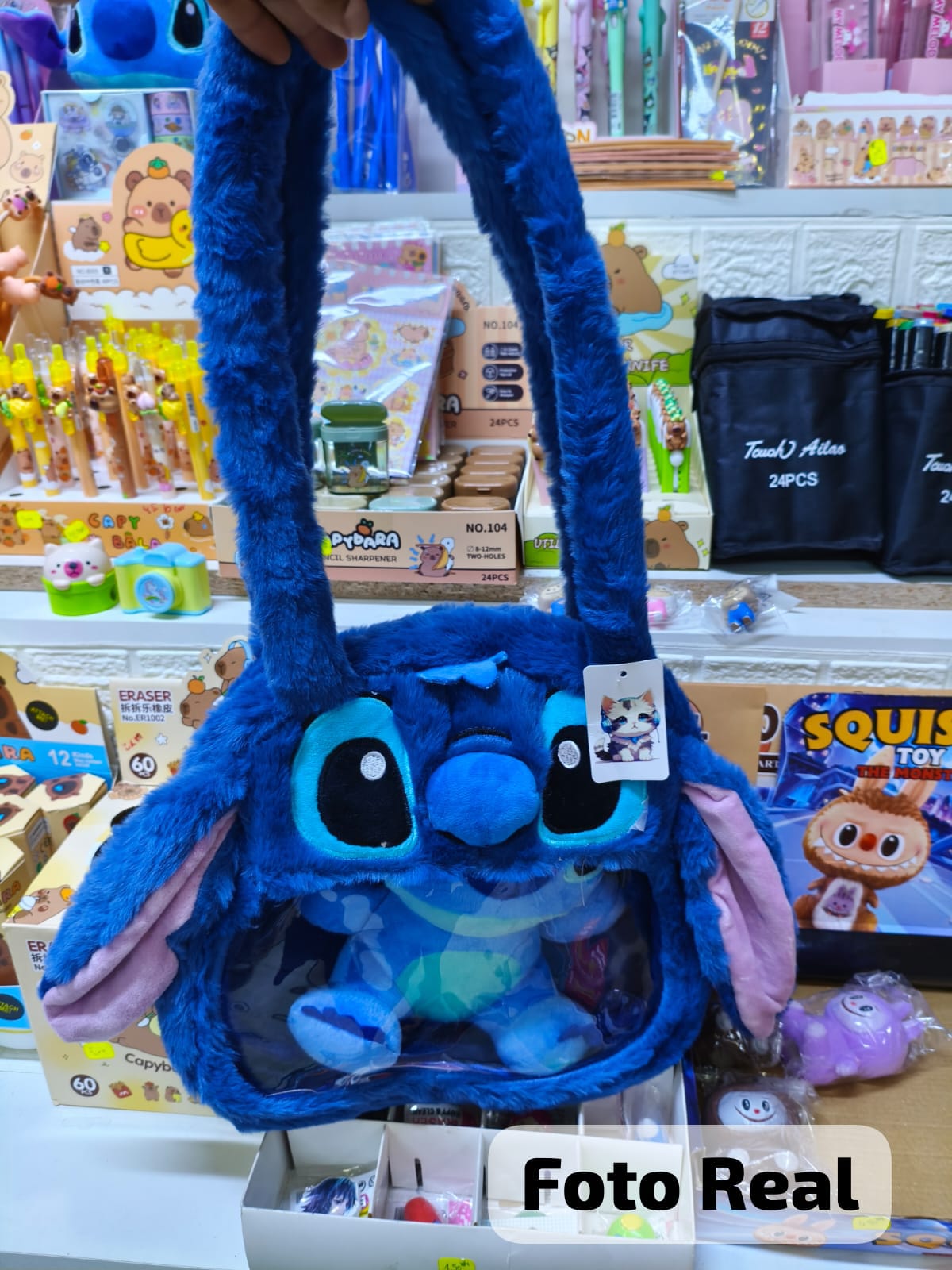 👜 Bolso Peluche Orejitas Azul – Edición Limitada