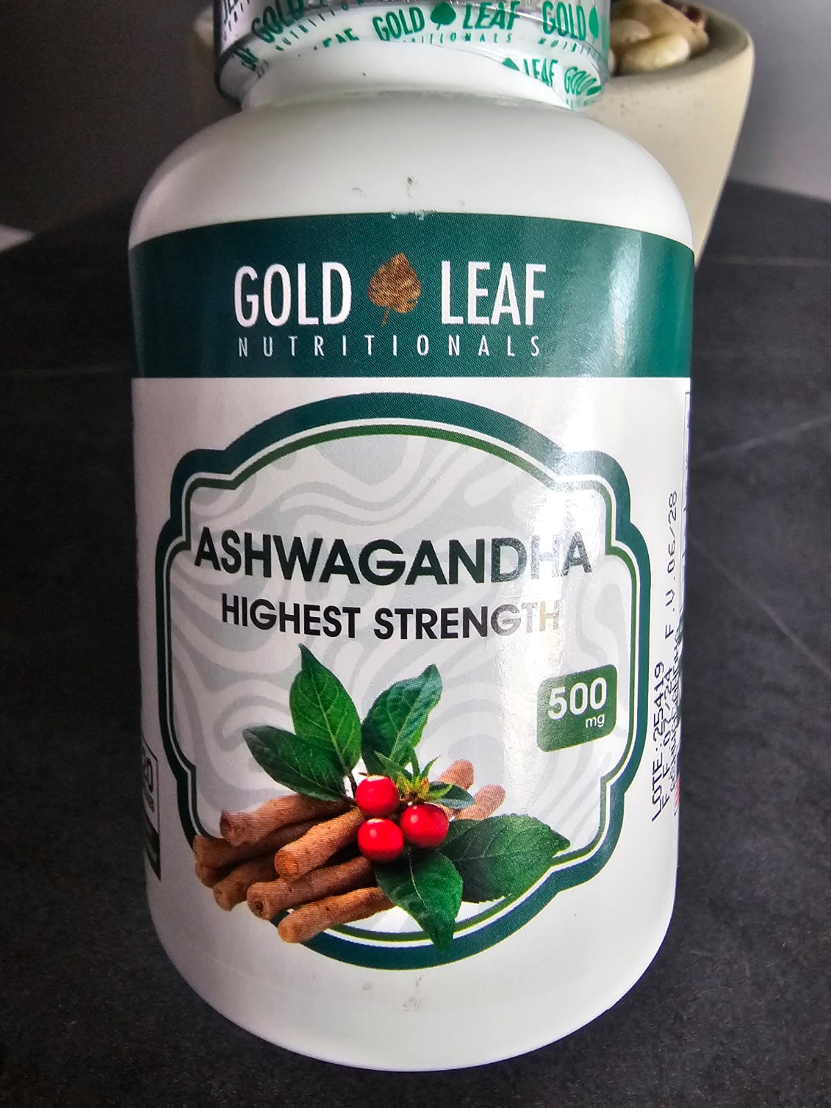 Ashwagandha Highest Strength 500 mg - Gold Leaf Nutritionals