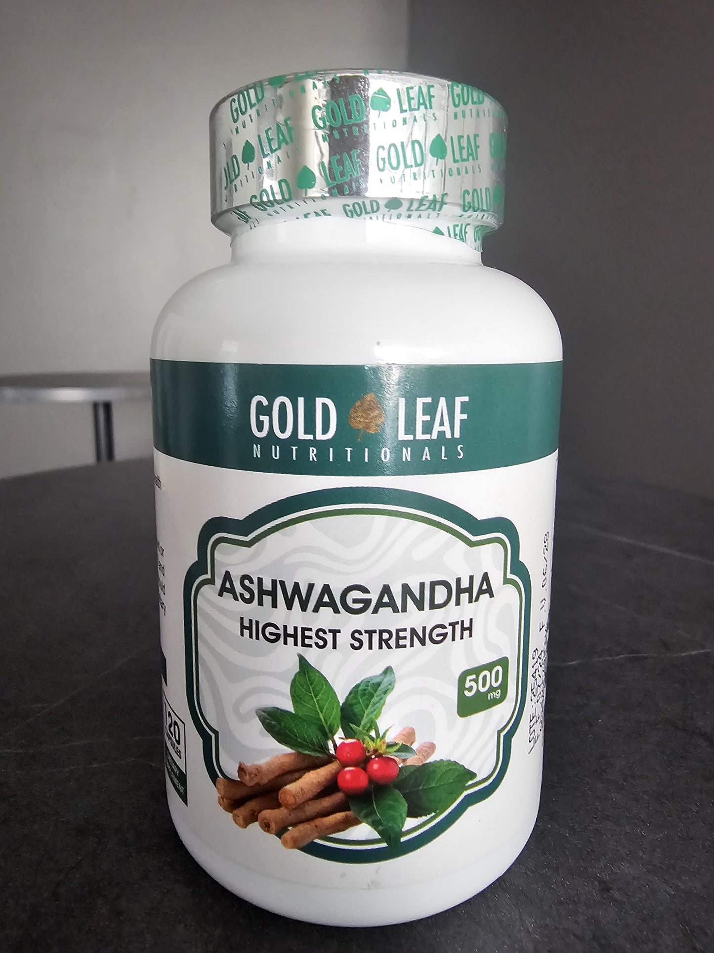 Ashwagandha Highest Strength 500 mg - Gold Leaf Nutritionals