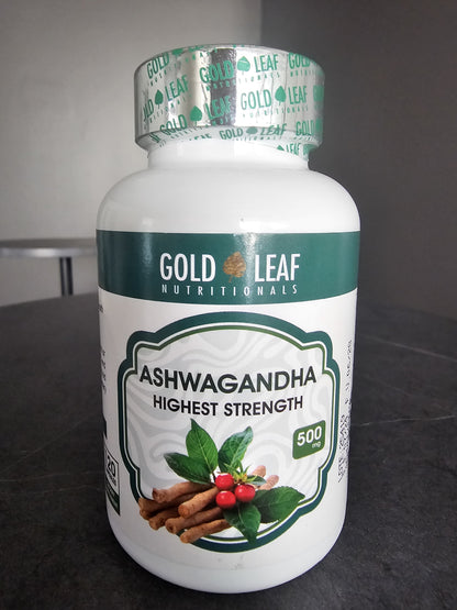 Ashwagandha Highest Strength 500 mg - Gold Leaf Nutritionals